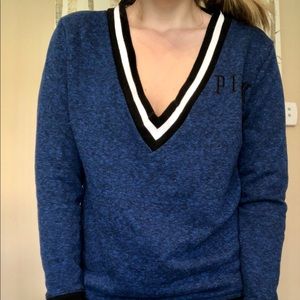 Varsity style PINK v neck